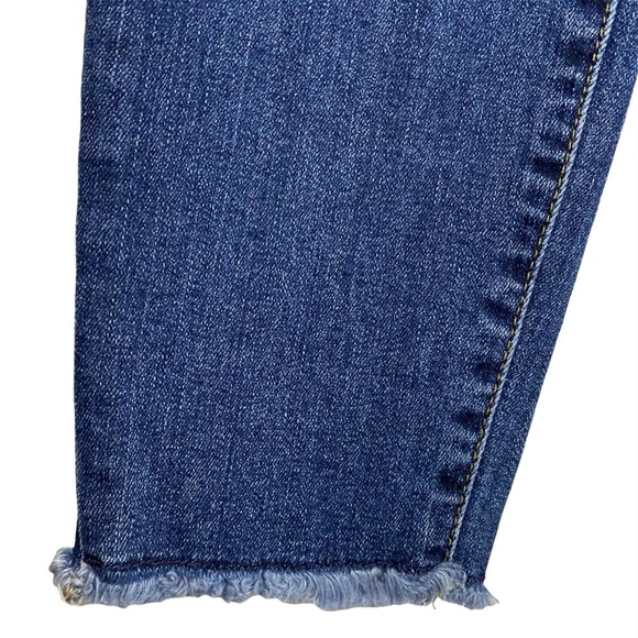 7 For All Mankind The High Waist Ankle Skinny Distresssed Raw Hem Jeans 29 - Picture 9 of 16
